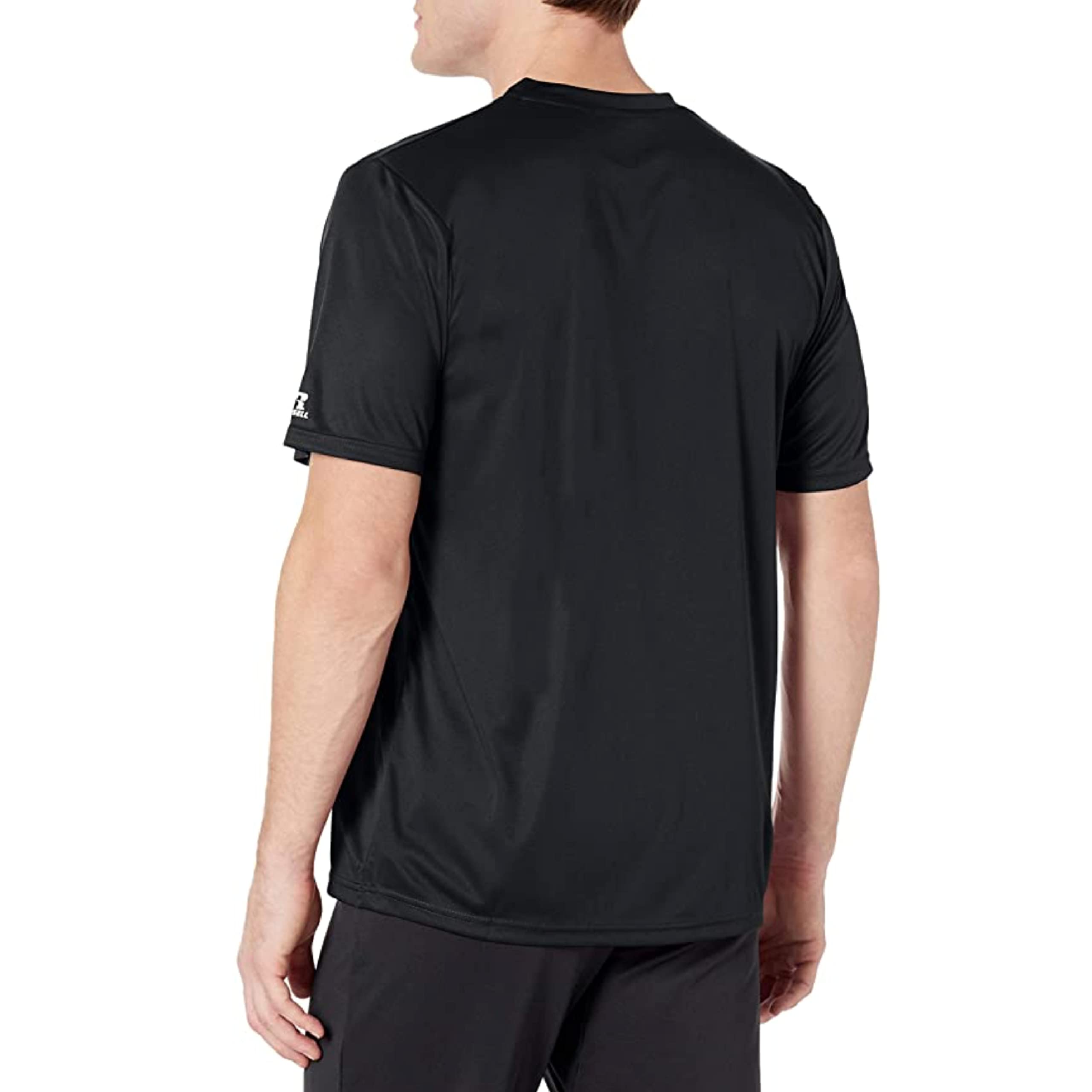 Russell Athletic Mens Short Sleeve Performance T-Shirt, Black, 3X-Large Plus