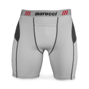 Marucci mens Elite Shorts With Cup, Large, White Marucci Sports MASLCP W YL Youth Padded Slider Youth, White, XX-Large US