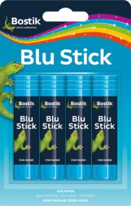 4 pack of 8g bostik blu tack glue sticks 805651