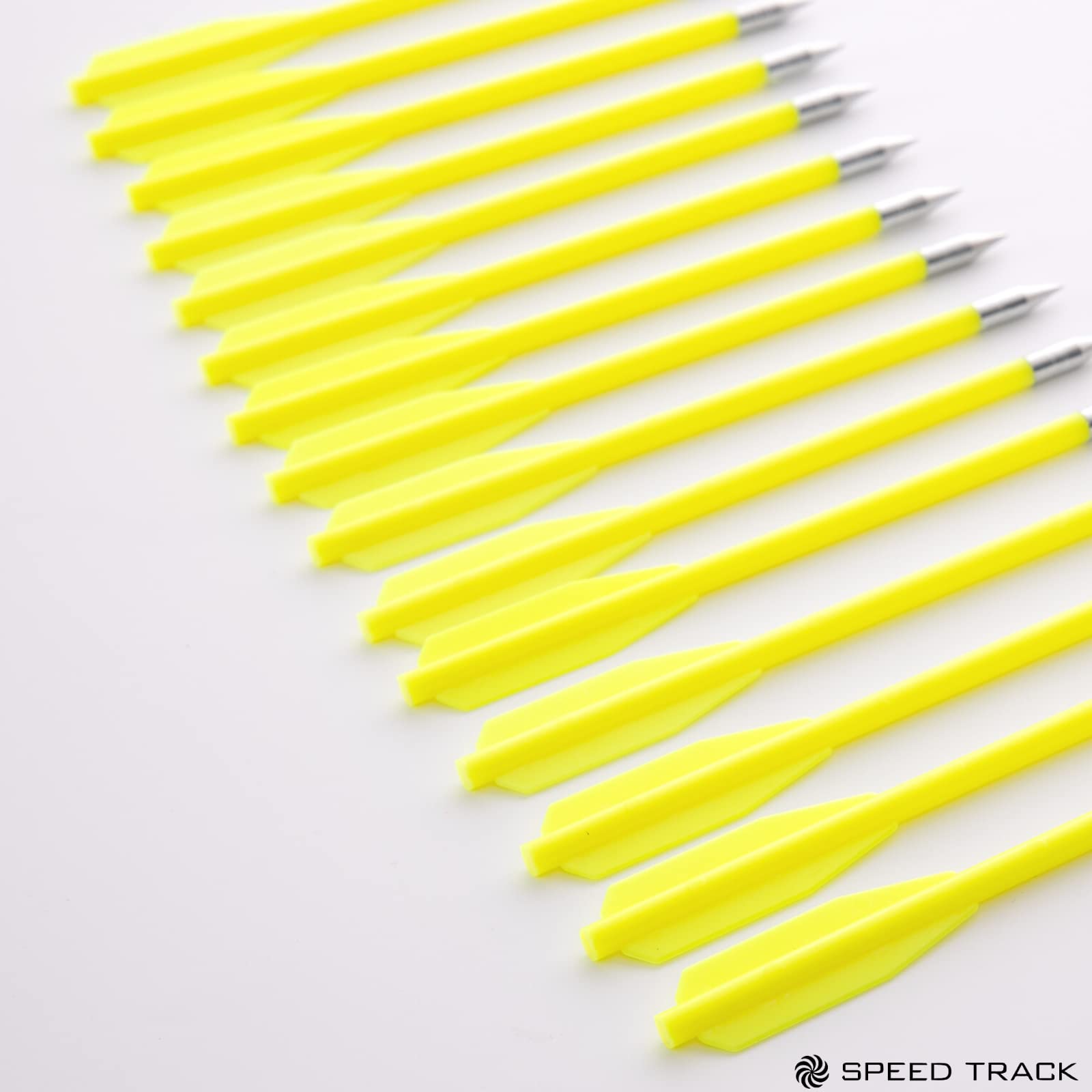 SPEED TRACK 60PCS Red and Yellow 6.25 Inch 50-80LB Mini Archery Crossbow Bolts Set with Sharp Metal Tip, Reusable Durable Arrow Darts For Shooting Target Practice, Small Hunting Games, Outdoor Fishing