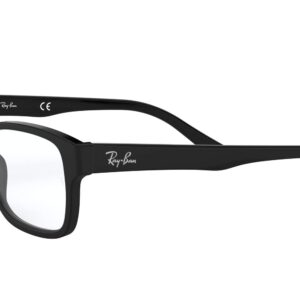 Ray-Ban RX5268 Rectangular Prescription Eyeglass Frames, Matte Black/Demo Lens, 52 mm