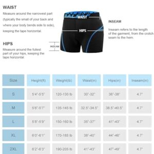 BALEAF Men's 3D Padded Bike Shorts Cycling Underwear MTB Liner Road Biking Bicycle Clothes Blue XL