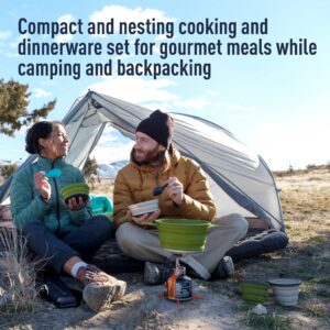 Sea to Summit X-Pot 5-Piece Cookware Set for Backpacking and Camping, Pacific Blue/Lime