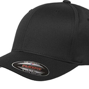 Flexfit 6277 Wooly Combed Twill Cap Black