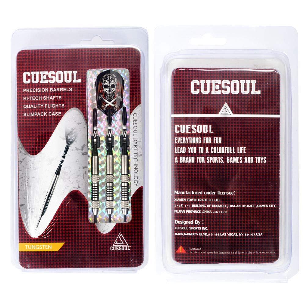 CUESOUL Tungsten Steel Tip Darts 90% Tungsten - Precise Barrels 24 Grams