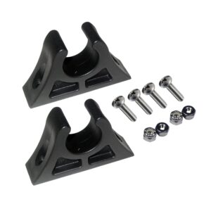 attwood canoe kayak paddle holder clips - black with mounting hardware