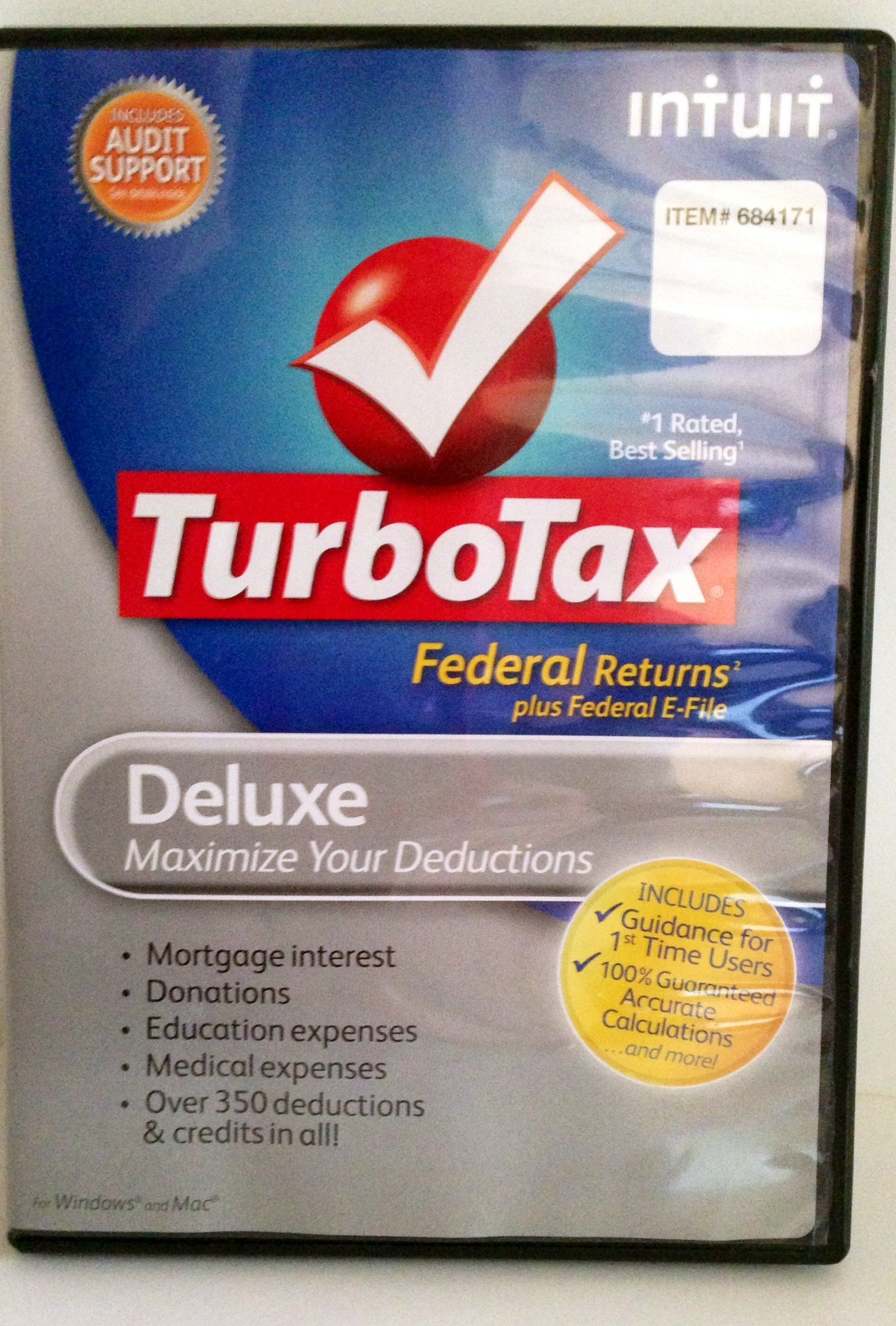 Intuit Turbo Tax Deluxe Federal + E-File 2012 (Old Version)