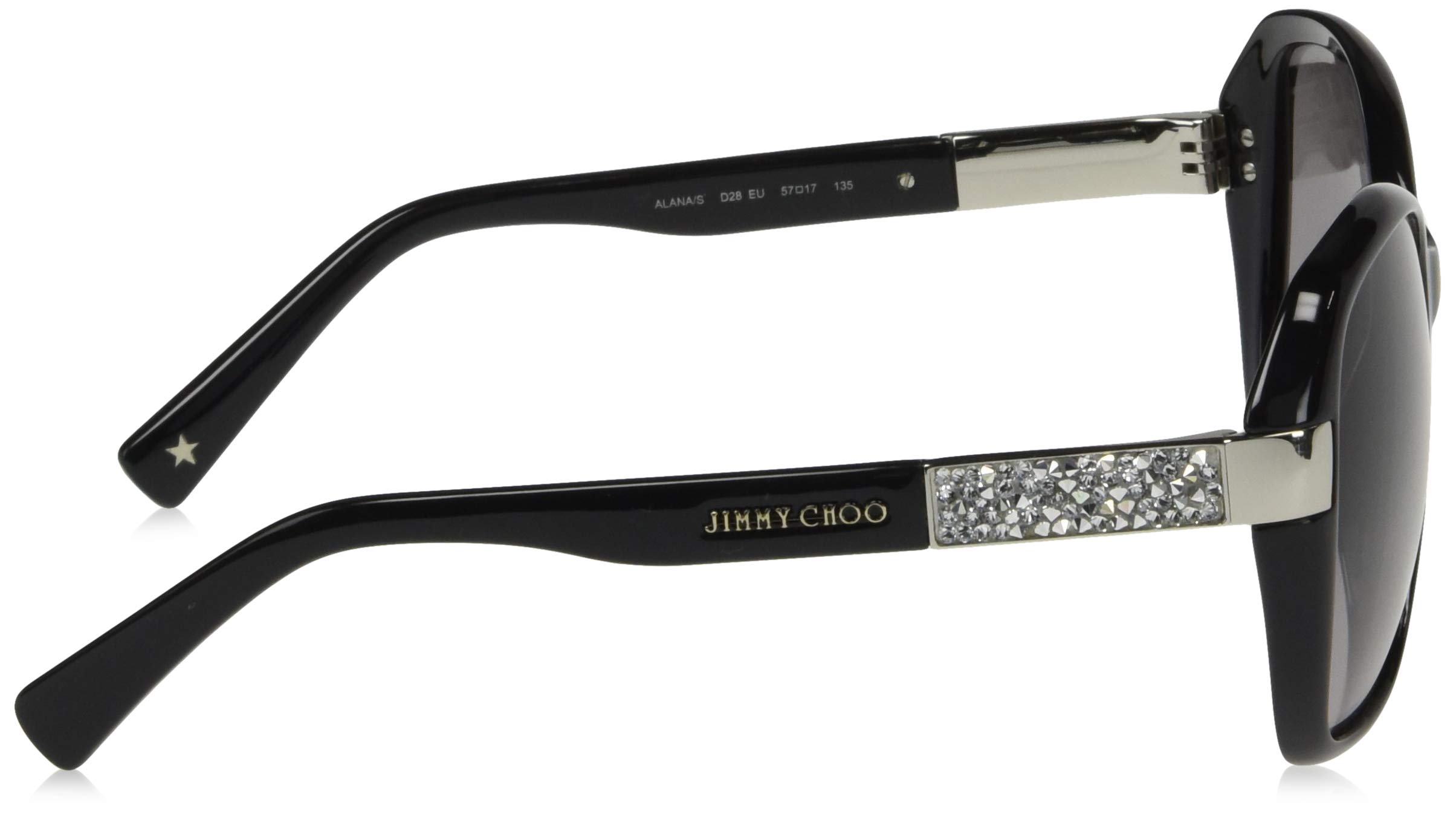 Jimmy Choo Women's Alana/S Shiny Black/Gray Gradient