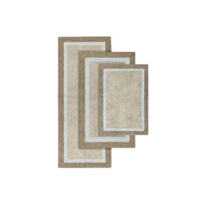 Madison Park Amherst Bathroom Rugs Room Décor 100% Cotton Tufted Ultra Soft Non-Slip, Absorbent Quick Dry Bathtub Mats, 20x30, Brown/Blue