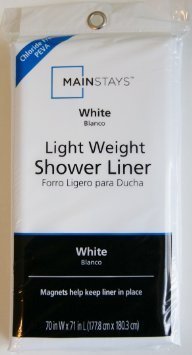 Mainstays Light Weight PEVA Shower Liner Collection