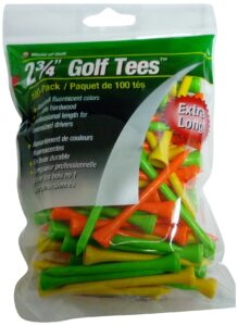 jef world of golf unisex adult oversized tee (pack 100), 2 3/4-inch, fluorescent, fluorescent, 2 3/4-inch us