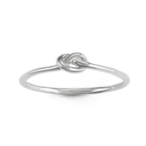 beaux bijoux sterling silver classic love infinity knot ring (size 9)