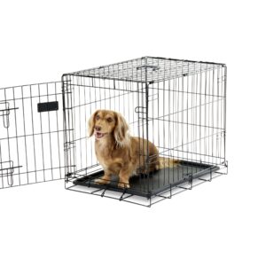 Carlson Pet Products SECURE AND FOLDABLE Single Door Metal Dog Crate, Small, 24.0"L x 18.0"W x 19.0"H