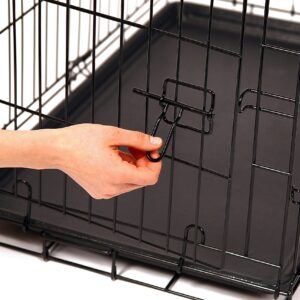 Carlson Pet Products SECURE AND FOLDABLE Single Door Metal Dog Crate, Small, 24.0"L x 18.0"W x 19.0"H