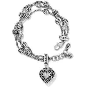 brighton womens reno heart bracelet crystal one size