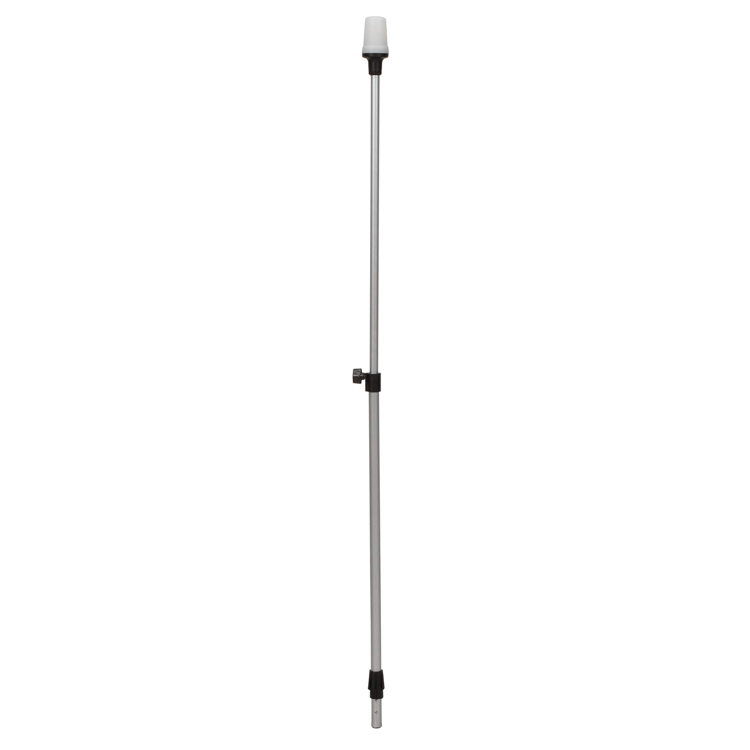 attwood 5610-48-7 Telescoping Pole Light, All-Around Light, Height-Adjustable 26-42 inches, 2 Mile 360-Degree Visibility, One Size