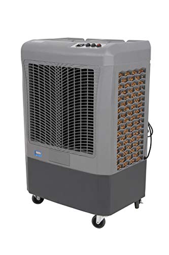 Portable Swamp Coolers - 3100 CFM MC37M Evaporative Air Cooler with 3-Speed Fan - Water Cooler Fan 950 sq. ft. Coverage High Velocity Outdoor Cooling Fan Swamp Cooler by Hessaire - Gray