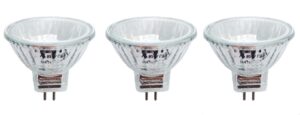 anyray a1868y (3-bulbs) clear mr11 12volt 10watt precision halogen reflector light bulb 10w 12v