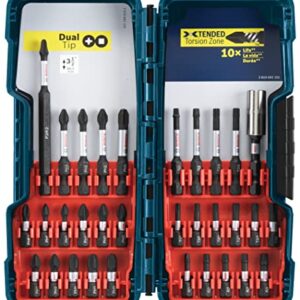 BOSCH SBID32L 32-Piece Impact Tough Screwdriving Bit Assorted Set with Included Case