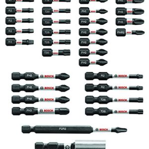 BOSCH SBID32L 32-Piece Impact Tough Screwdriving Bit Assorted Set with Included Case