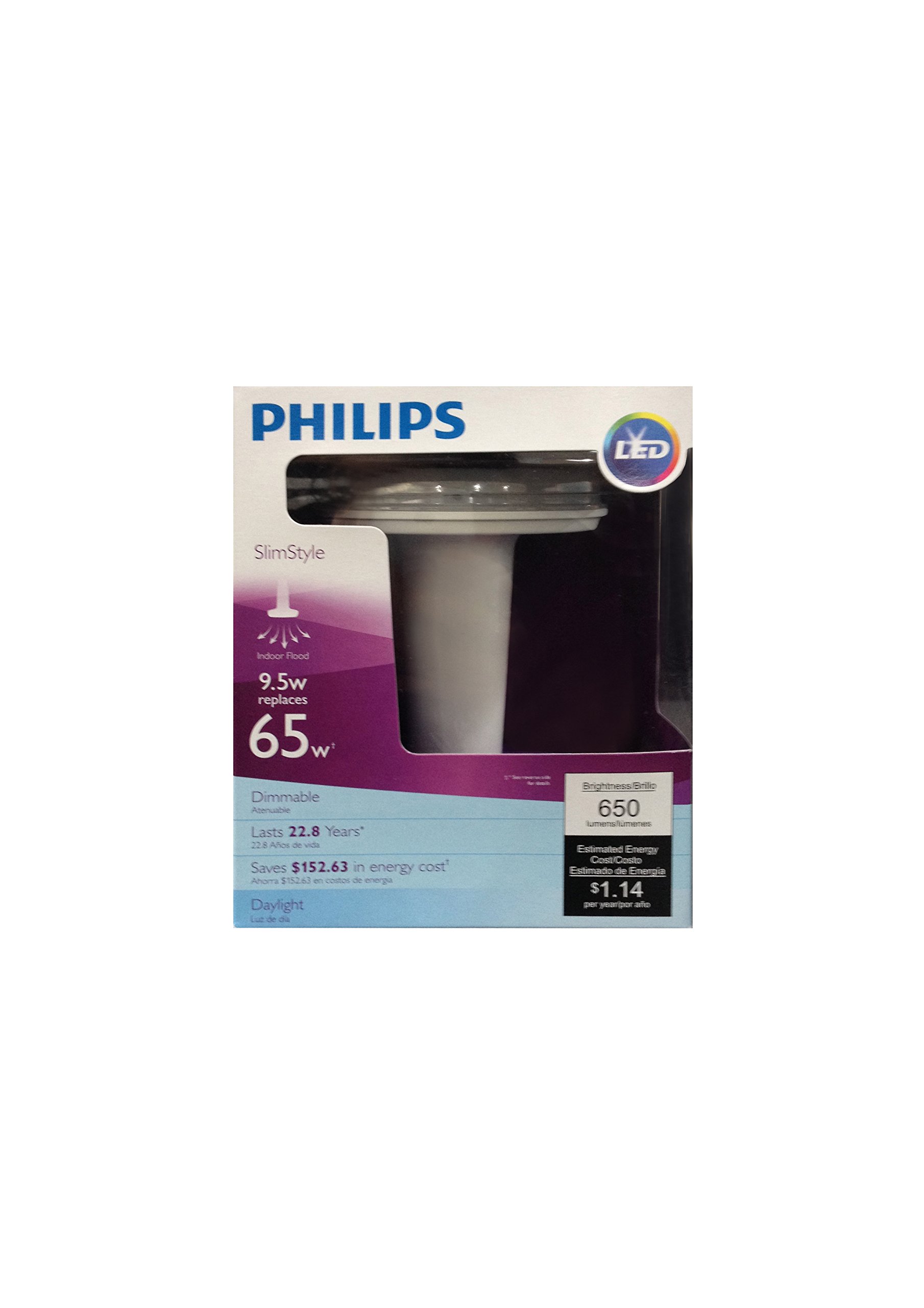 Philips 452466 65-watt Equivalent Slim Style BR30 LED Dimmable Daylight Light Bulb