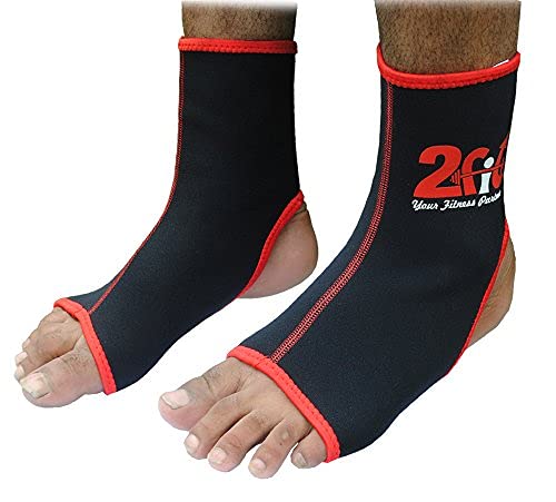 2Fit Elasticated Neoprene Ankle Foot Brace Support Pain Injury Relief Leg & Foot (S/M)