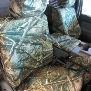 Durafit Seat Covers Made to fit 2011-2014 Ford F150-F550 Front 40/20/40 Split Seat Custom Seat Covers, Opening Console Lost at Camo Endura