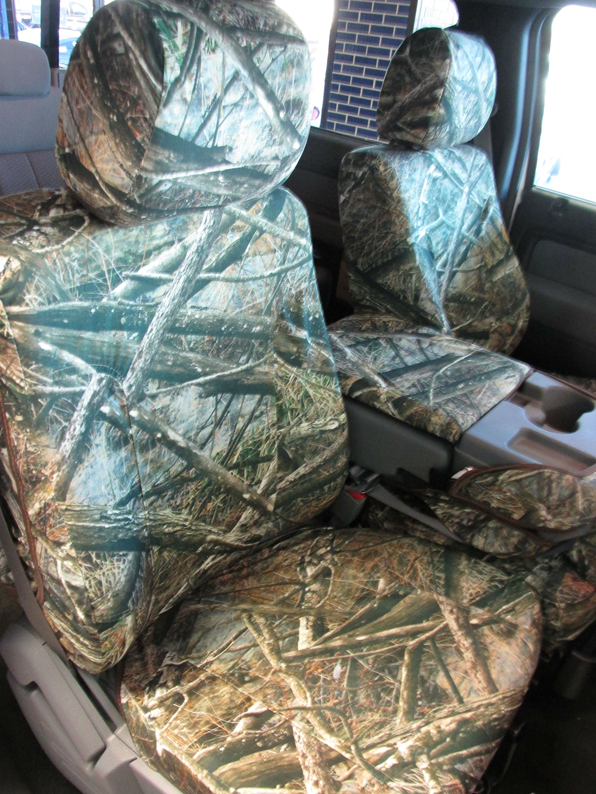 Durafit Seat Covers Made to fit 2011-2014 Ford F150-F550 Front 40/20/40 Split Seat Custom Seat Covers, Opening Console Lost at Camo Endura