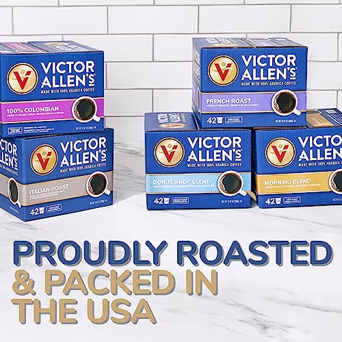 Victor Allen's Coffee Donut Shop Blend, Medium Roast, 42 Count, Single Serve Coffee Pods for Keurig K-Cup Brewers