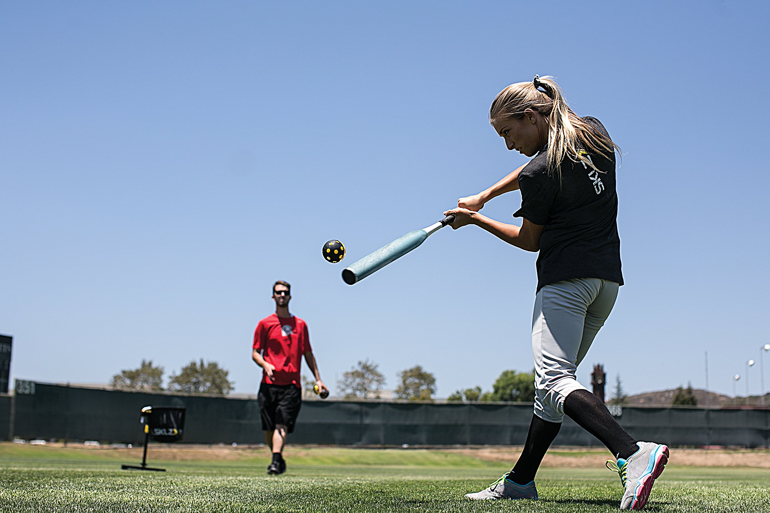 SKLZ Impact Limited-Flight Practice Baseball, Softball, and Mini Balls (Softballs, 8 Pack), Black/Yellow