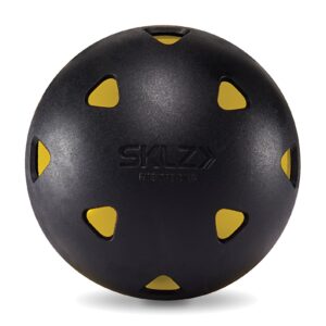 SKLZ Impact Limited-Flight Practice Baseball, Softball, and Mini Balls (Softballs, 8 Pack), Black/Yellow