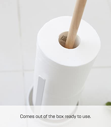 Yamazaki Home Toilet Paper Stocker, Holds 3 Toilet Paper Rolls, No Assembly Req, White, One Size