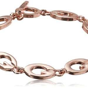 GUESS "Basic" Rose Gold G Link Bracelet