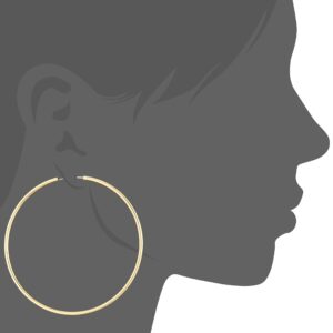 GUESS "Basic" Gold Large Endless Hoop Earrings