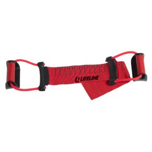 lifeline fitness power pushup - pushup training equipment with up to 90lbs of resistance for home gym - durable, high quality resistance trainer - upper body exercise equipment,red