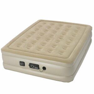 serta never flat raised air mattress with electric pump - double high queen