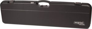 negrini cases 1603/is-2c/4782 shotgun case for o/u pp/1 gun/2 barrels up to 36-inch, black/red