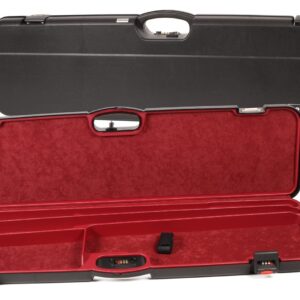 Negrini Cases 1603/IS-2C/4782 Shotgun Case for O/U PP/1 Gun/2 Barrels up to 36-Inch, Black/Red