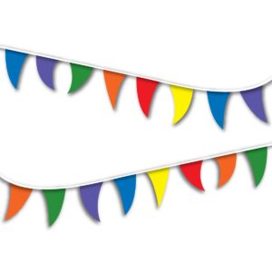 cosco® flag pennant banner, 30 feet, assorted colors (098182)