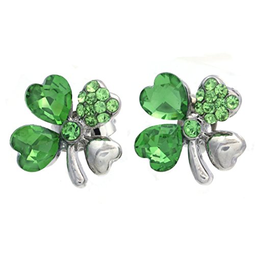 St. Patrick's Day Lucky Irish Good Luck Charm Shamrock Four Leaf Clover Earrings