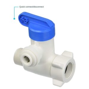 John Guest 3/8 x 3/8 x 1/4 Inch Angle Stop Adapter Valve, Push to Connect Plastic Plumbing Fitting, PASVPP1