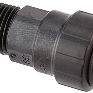 JG ProLock PSEI012024E Push-to-Connect Male Connector (10 Pack), 1/2" Cts x 1/2" Npt, Black, 10 Piece