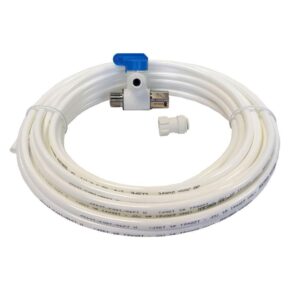 john guest water supply kit with white lldpe tubing, push to connect plastic plumbing fitting, wsk-w