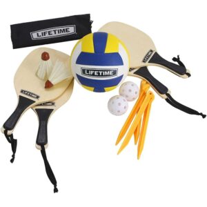 Lifetime 90541 Volleyball, Paddle Badminton, & Pickleball Set