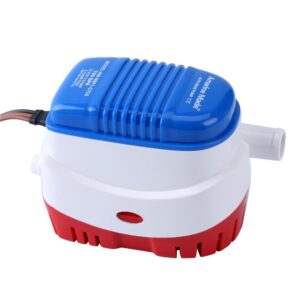 Amarine Made Automatic Bilge Pump Submersible Small Electric Boat Bilge Pump 12v 750gph Auto with Float Switch 3/4 inch Outlet Diameter, Bilge Pump for Boats