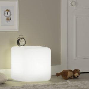 South Shore Sweedi Lighted Nightstand, White