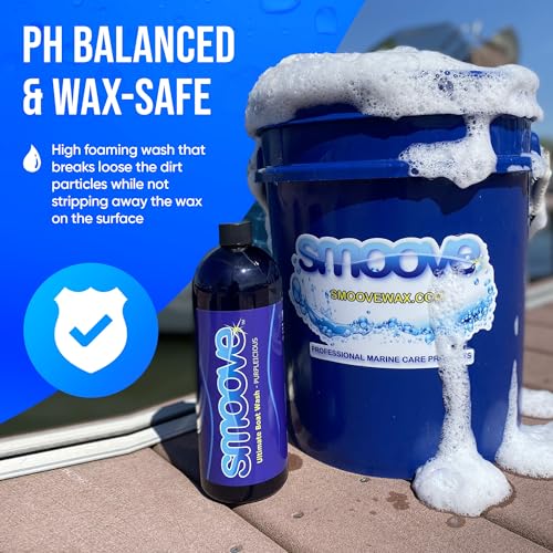 Smoove Purpleicious Ultimate Boat Wash (Quart) Premium Boat Cleaner, Marine Grade Boat Soap, Effective Boat Hull & Seat Cleaner, Essential Boat Cleaning Supplies, Advanced Boat Wash and Wax Formula