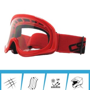 CRG Sports Motorcycle Goggle ATV Dirt Bike Off Road Racing Motocross Goggles for Men, Women, Adults