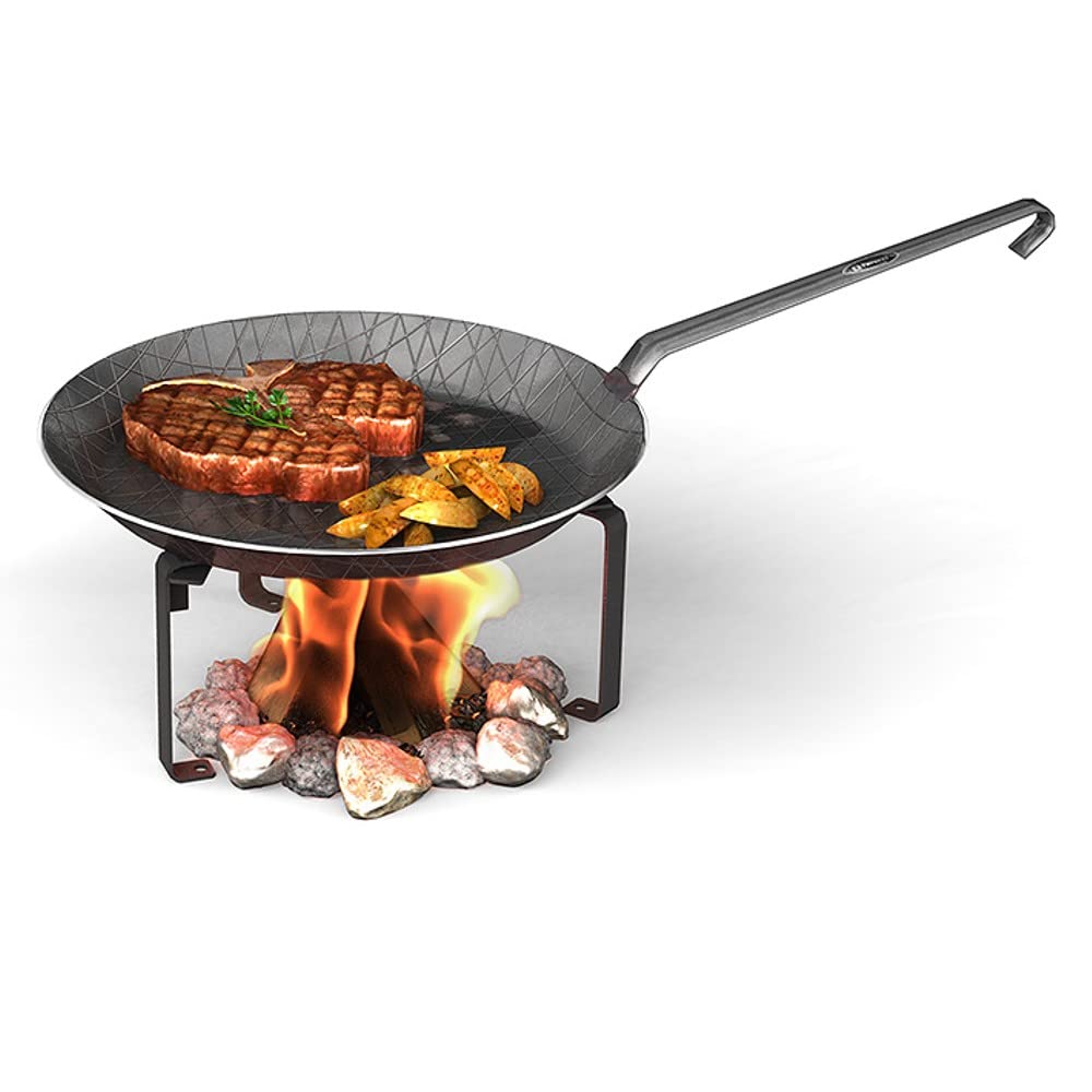 Petromax Steel Cooking Stand, Cook Outdoors Over a Campfire, 7.1" x 7.9", Can Be Secured to The Ground