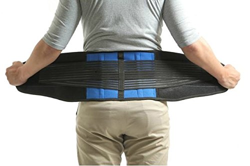 KL Happiness Deluxe Neoprene Double Pull Lumbar Lower Back Support Brace Exercise Belt Size 4XL (48-52”) We Have All Size S - 6XL